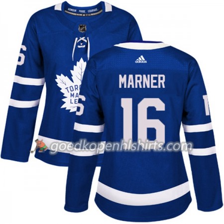 Toronto Maple Leafs Mitchell Marner 16 Adidas 2017-2018 Blauw Authentic Shirt - Dames